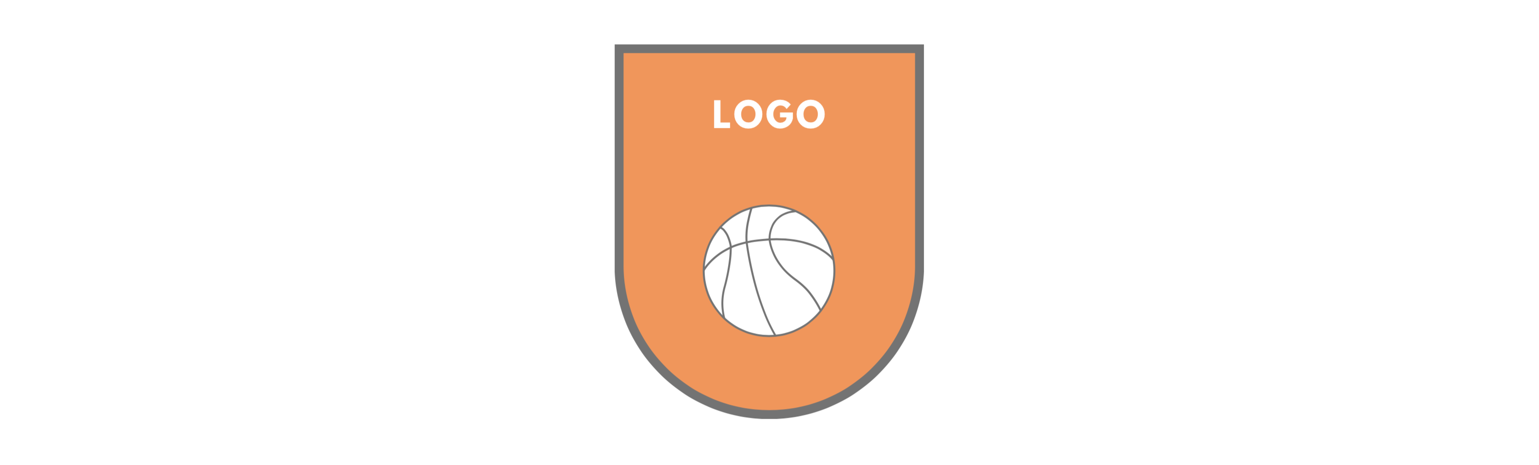  Logo s basketbalovým míčem